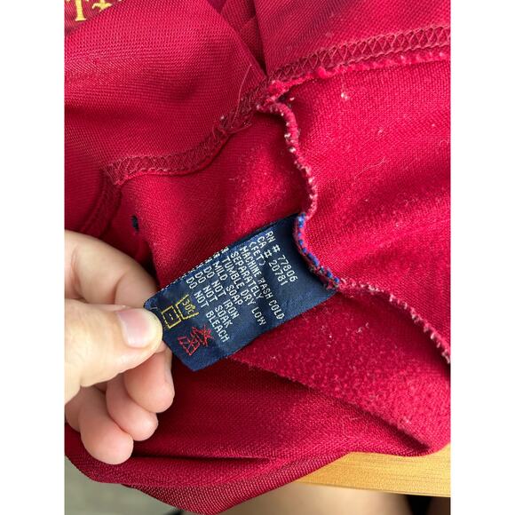 Vintage Tommy Hilfiger Polo Rugby Jersey Large Red #88 Preppy Athletic Sporty - Picture 8 of 8